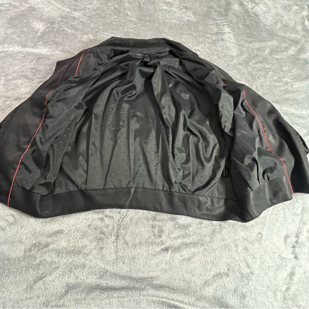 Marc by Marc Jacobs Medium Black Asymmetric Cropped Zip Jacket - Picture 6 of 9